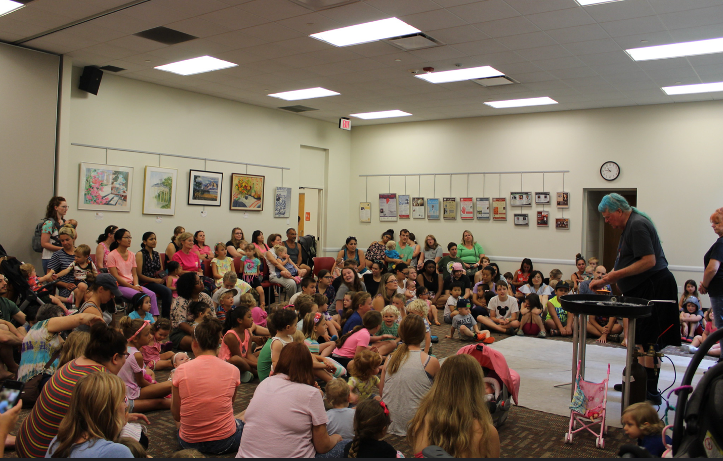 East Lansing Public Library – “Bubble Boy” family program. These programs happen 4-5 times a week in the community room, all year long. 