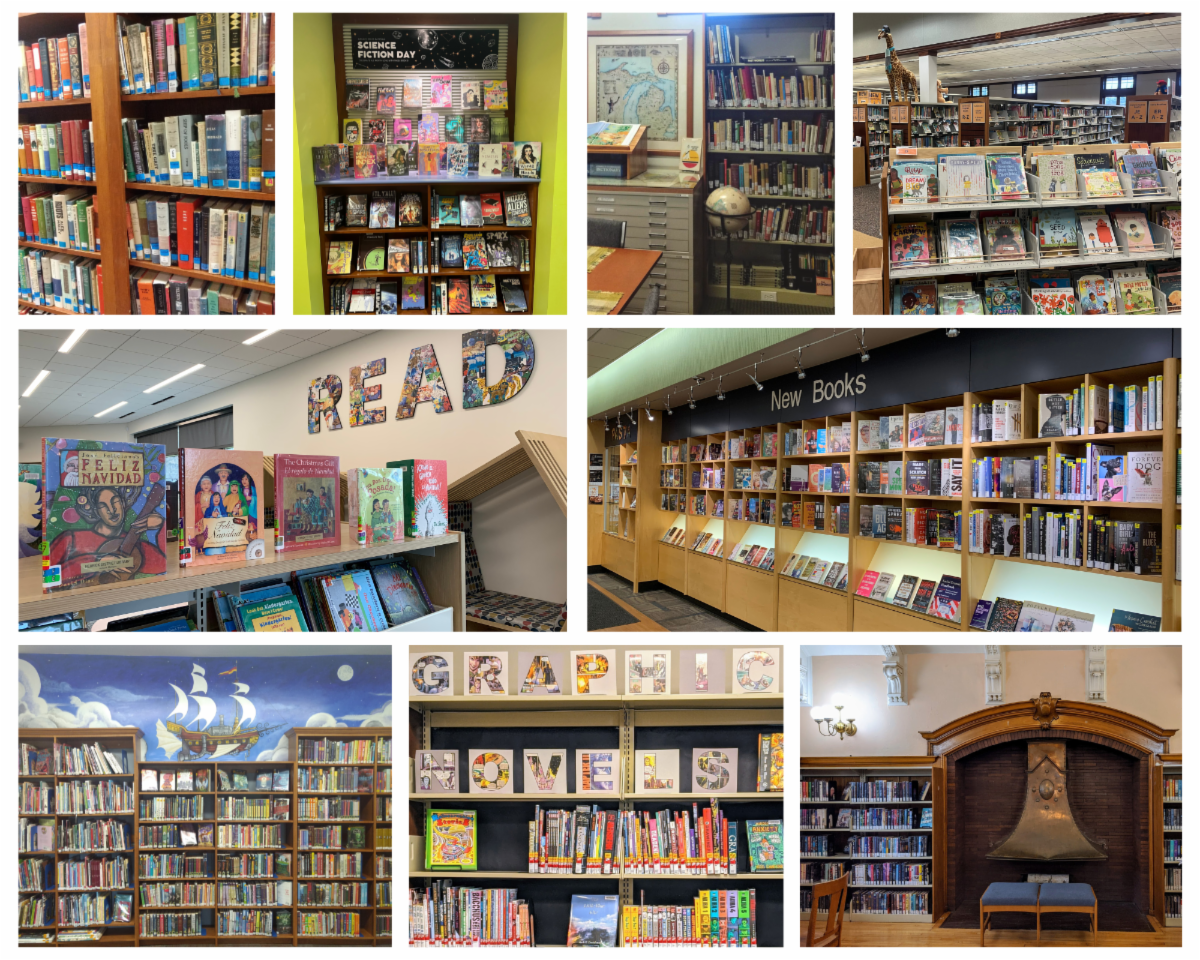 A collage of Michigan libraries