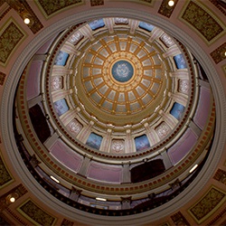 Interior image of the Michigan State Capitol Dome
